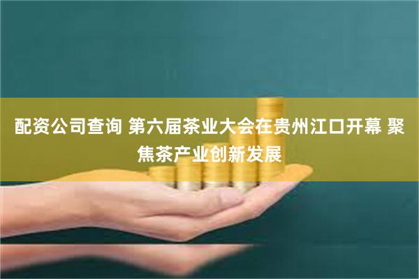 配资公司查询 第六届茶业大会在贵州江口开幕 聚焦茶产业创新发展
